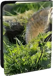 [JEJEA] Wildlife Ferret Print Travel Organizer Credit Cards Case Passport BookPassport Holder Cover Wallet forTraveling,, Black, One Size
