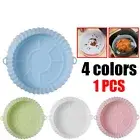 Air Fryer Silicone Soft Tray Liners Reusable Baking Basket Non-Stick Oil-proof
