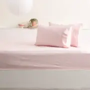 1 x Park Avenue Bamboo Luxe Combo Fitted Sheet & Pillowcase Set Peach (Single, King Single, Double, Queen, King)