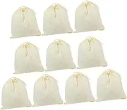 STOBAZA 10Pcs Drawstring Strainer Bags for Tea Herbs and Chinese Medicine Reusable Fine Mesh Soup Bags for Easy Filtration and Cooking
