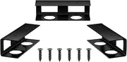 Laptop Holder for Desk Shelf | Stainless Steel Non-Slip Laptop Holder - Stylish Black Laptop Organizer, Reusable Desk Side Mount for Modems