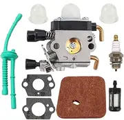 Poemtian Carburetor Kit Carburetor for STIHL FS38 FS45 FS46 FS55 KM55 KM55R Air Fuel Filter Carb Gaskets