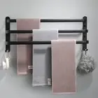 Towel Rack 60CM, Towel Rail Wall Mounted 3-Tier,Towel rods with 2 Hooks, Bathroo