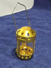 Golden Mini Tealight Holder - Windproof, Polished Aluminum Alloy Hanging Lantern