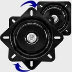 2Pack 8Inch Heavy Duty Bar Stool Swivel Plate, Chair Base with Solid Ring of Bal