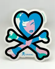 Tokidoki Die Cut Sticker - Heart and Crossbones Logo 3.5” Brand New