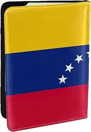[JEJEA] Flag of Venezuela Print Travel Organizer Credit Cards Case Passport BookPassport Holder Cover Wallet forTraveling,, Black, One Size