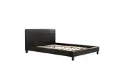 Double PU Leather Bed Frame Black