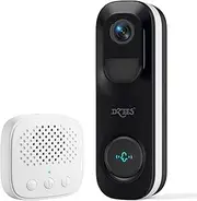 Dzees Doorbell Camera Wireless, 2K Video Doorbell Wireless, WiFi Doorbell with AI Analysis, Rechargeable Wireless Battery, IP65 Weatherproof, 2-Way Audio, 160º Wide-Angle, Anti Theft