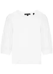 Veronica Beard Coralee Stretch-cotton top - White - XL (UK16 / XL) XL (UK16 / XL)