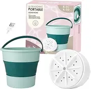 Mini Washer, 10 L Foldable Small Washing Machine, Apartment Washing Machine with High-frequency vibration for RV Apartment Travel Camping