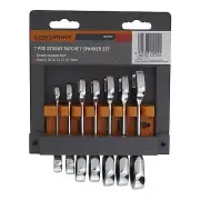 Craftright STUBBY RATCHET SPANNER SET 7Pcs, Chrome Vanadium Steel, Carry Rack