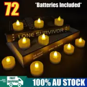72 LED Tea Light Tealight Candle Flameless Wedding Decoration Batteries Included