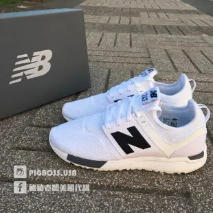 【豬豬老闆】NEW BALANCE 247 白 黑 襪套 慢跑鞋 網布 熊貓 限量 男女 MRL247WG