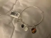 NEW NWT Alex and Ani November Topaz Birthstone Gold Bracelet