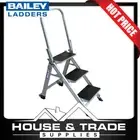 Bailey Stairwell Ladder 3 Step 67cm Aluminium With Folding Hand Rail FS13751