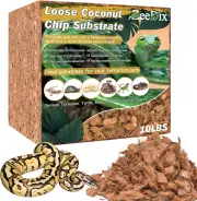 10LB Coco Fiber Chips Substrate for Reptiles, 72 Quart Coconut Fiber Husk Substr