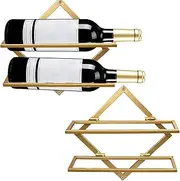 Metal Wine Bottle Holders Wall Mount,Wine Glasses Storage Hanger - Wine Bottle Display Hanger with Screws for Home Kitchen Bar Wall Decor