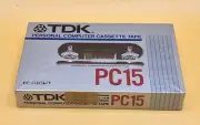 TDK PC 15 Japan Blank Audio Cassette Tape (Sealed)