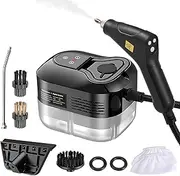 MEFESE Handheld Multi-surface Steam Cleaner with 6pcs Accessories Touch Screen 6 Levels Adjustable 105℃/221℉ Deep Cleaning Steamer with Portable Handle 1200ml/40.5oz Water Tank for Sofa Window Glass