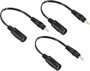 uxcell DC Extension Cable 5.5x2.1mm Female to 2.5x0.7mm Male Power Extension Wire Plug Cord for LED Strip Camera CCTV, Black Pack of 3