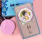 Chinese Style Handheld Makeup Mirror Round Pocket Mirror Travel