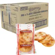 NEW 150x Arnotts Jatz Biscuits Portion Control Packs Carton Bulk Box