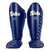 Fairtex SP5 Shin Instep Guard Blue Muay Thai Pads Sparring Training Kick Boxing