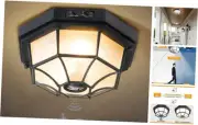 Outdoor Ceiling Light Flush Mount,10.6'' Porch Ceiling Light with Motion
