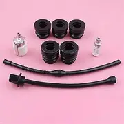 Fuel Oil Filter Line AV Buffer Mount Set For Chinese 4500 5200 5800 45cc 52cc 58cc Chainsaw Tool Replacement Spare
