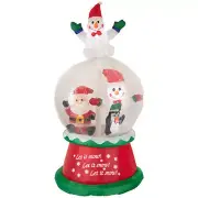Northlight 6.75' Inflatable Santa Friends Snow Globe Outdoor Christmas Decor