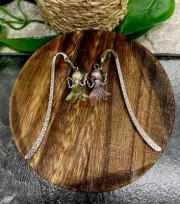 2 PC 3.5" Handmade Silver-tone Metal Hook Bookmark Set Beaded Charm Angel 57