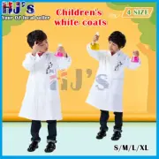 Kids Girls Boys White Lab Coat Doctors Scientist Children Book Week Costume