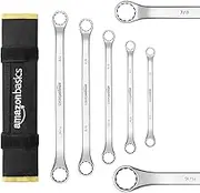 Amazon Basics 45-Degree Offset Double Ring Wrench Set - SAE, 5-Piece