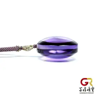 紫水晶 頂級冰紫金字塔紫水晶 寶石級紫水晶吊墜 獨一單品｜特製中國繩結 正佳珠寶