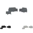 Sofa Set with Cushions 2-Seater Sofa Upholstered Couch Settee Velvet vidaXL
