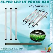 3 Pcs Hydroponic LED III High Power Bar 80W Grow Light 6400K Full Spectrum 122cm