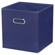 12"x12"x12" Foldable Storage Cube Bins Fabric Storage Organizer Bins Blue