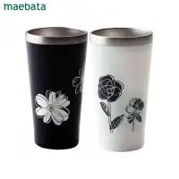 在飛比找momo購物網優惠-【MAEBATA】renoma花圖案不鏽鋼金屬水杯對杯2入組