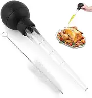 1PcLargeTurkey Baster MeatInjector Syringewith CleanBrush,Turkey Baster Pipette Turkey Baster Syringe Turkey Baster PipetteTurkeyBaster Pipette Meat Baster Syringe Rubber Butter Baster Syringe