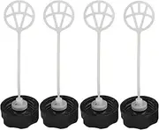 4 Pack Fuel Cap for Weed Wacker, Gas Brush Cutter, Lawn Grass Edger, Hedge Trimmers - Black Plastic Cap for 43CC 52CC CG430 CG520 BC430 BC520