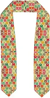 [EdWal] Colorful Bears print Graduation Stole and Sash Class for Unisex Adult Honor Stole Honor Stole of 2025