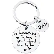 Dad Keychain from Kids Unique Papa Key Chain Funny Gifts from Daughter Son