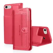 For Apple iPhone 7/8 Case SupRShield Luxury Wallet Leather Flip Magnetic Stand Case Cover (Hot Pink)