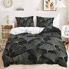 Double Ginkgo Leaf Bedding Double Bed Set Microfiber Double Duvet Cover with