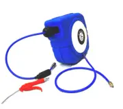 Wall Mount 50' x 3/8" Retractable PU Air Hose with Auto Rewind Hose Reel