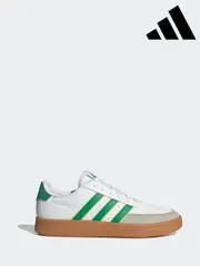 adidas White/Green Breaknet Trainers (AF7868) | $115