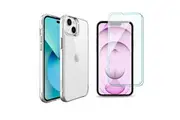 iCoverLover For iPhone 14 Plus Case & [2-Pack] Glass Screen Protectors Clear