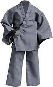 Generic 2Pcs 1/12 Scale Male Figure Clothes Classic Outfit Pants and Top Mini for 6'' Male Dolls Figure Dress Up , Gray