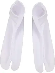 [DEARMAMY] Socks for Girl Women Boot Two Ankle Socks Tape Grips Toe Slots Shoe Liner Alignment Bonds Fleece Lined Finger Bunion Correctors Balance Rattle Chemical Fiber White